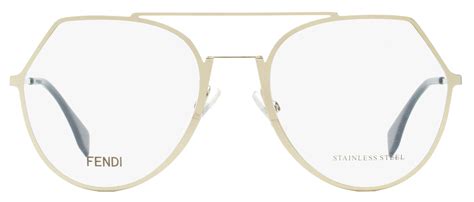 FENDI FF 0329 3YG Light Gold Copper Eyeglasses 329 53mm